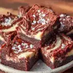 fudgy tahini swirl brownies - featured image