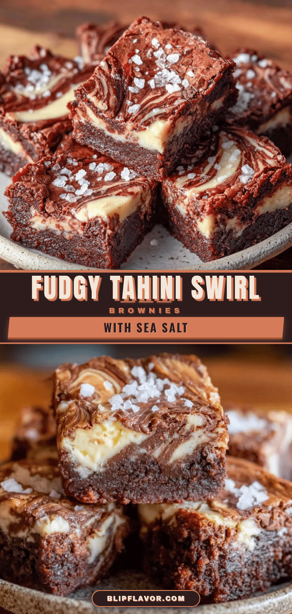 fudgy tahini swirl brownies recipe