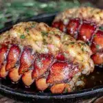 garlic butter baked lobster tail - featured image