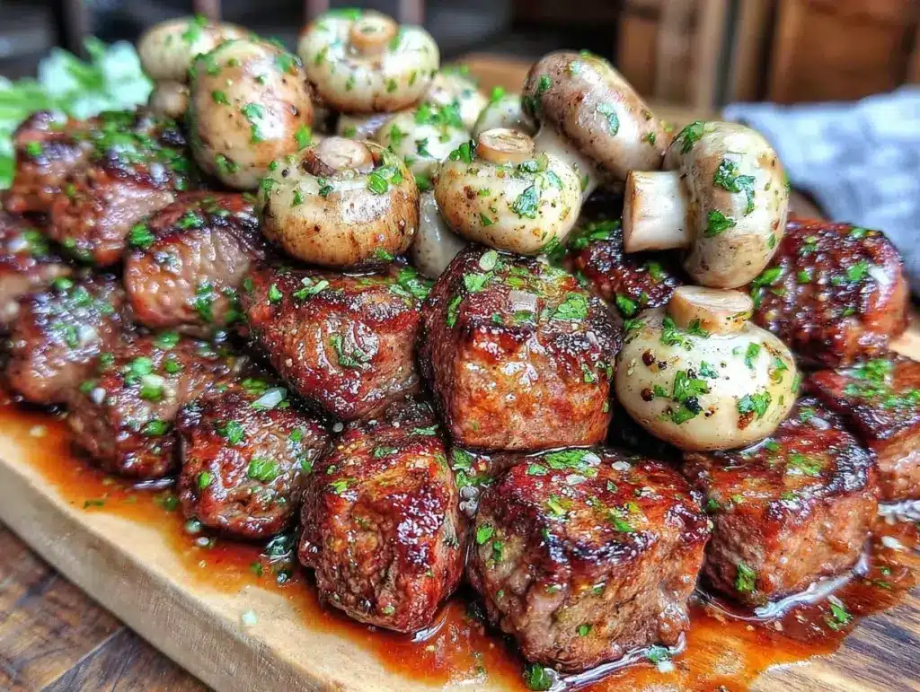 garlic butter steak bites - featured image