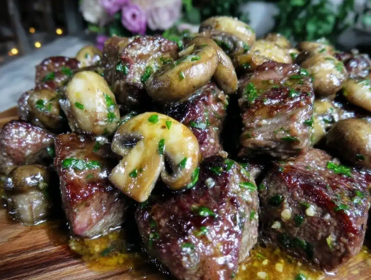 garlic butter steak bites preparation steps