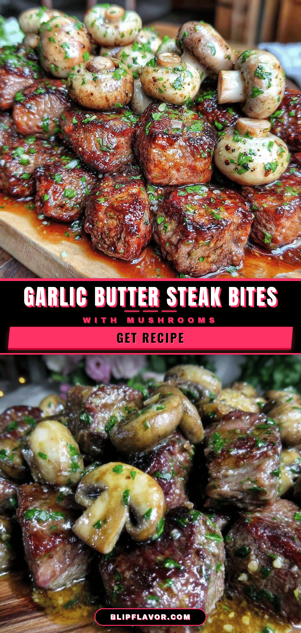 garlic butter steak bites recipe