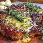 garlic herb butter pan-seared pork chops - featured image