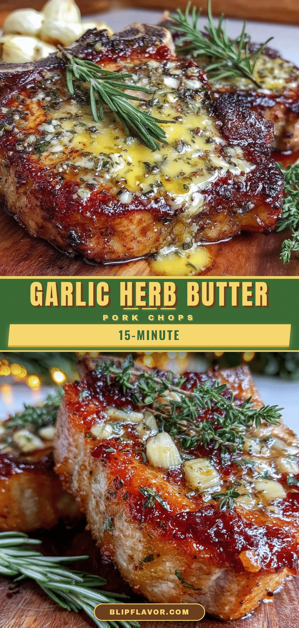 garlic herb butter pan-seared pork chops recipe