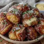 garlic parmesan pretzel bites - featured image