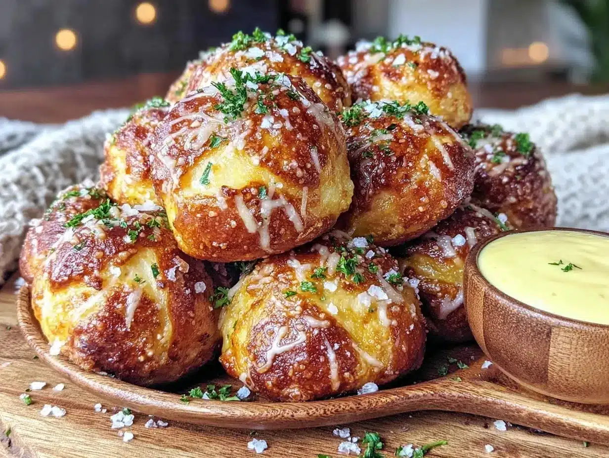 garlic parmesan pretzel bites preparation steps