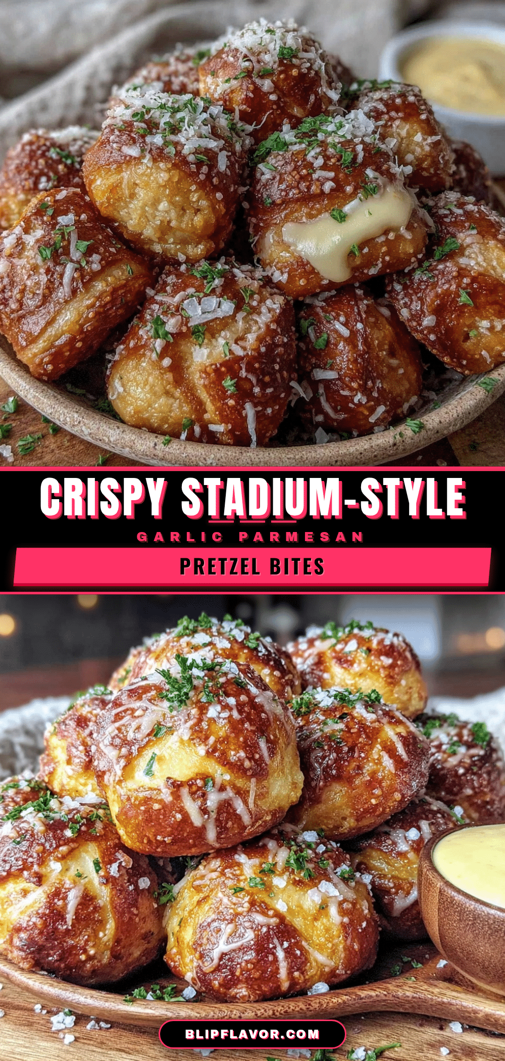 garlic parmesan pretzel bites recipe