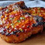 grilled honey sriracha pork chops - featured image