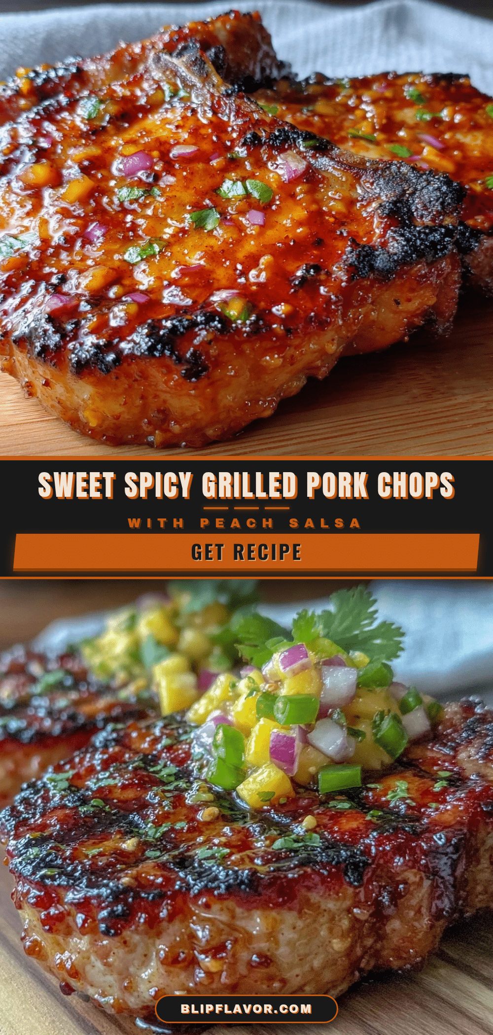 grilled honey sriracha pork chops recipe