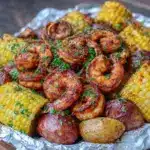 grilled shrimp boil foil packets - featured image