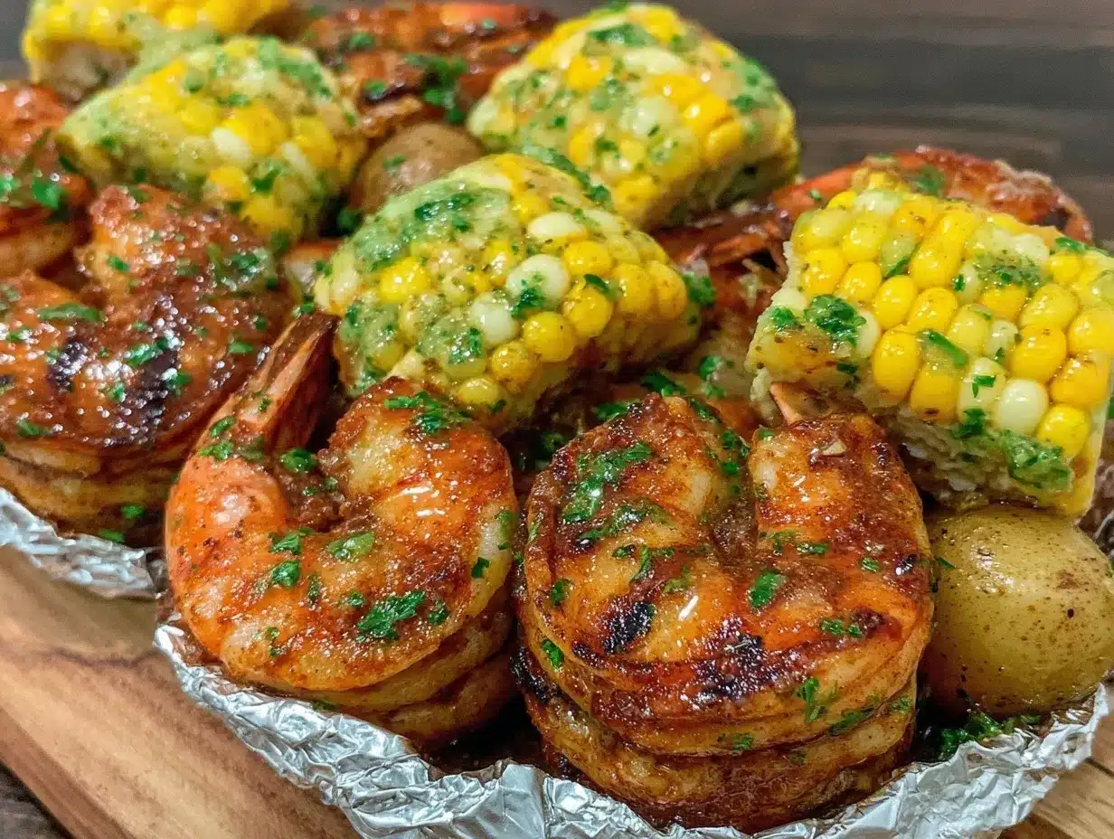 grilled shrimp boil foil packets preparation steps