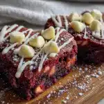 heart-shaped red velvet brownies - featured image