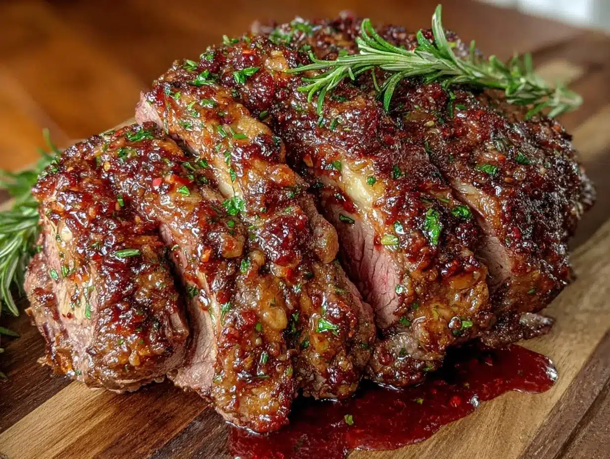 herb butter roasted leg of lamb preparation steps