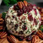 holiday cheese ball recipe - featured image