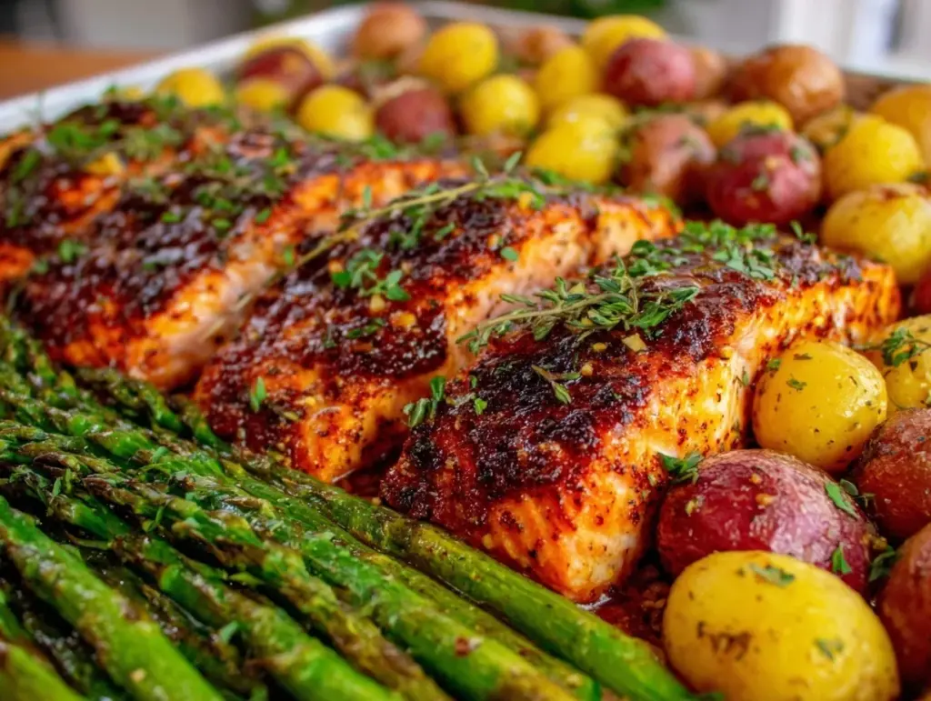 honey mustard salmon - featured image