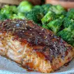 honey soy glazed baked salmon - featured image