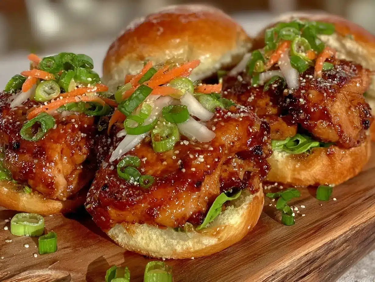 Korean BBQ Chicken Sliders preparation steps