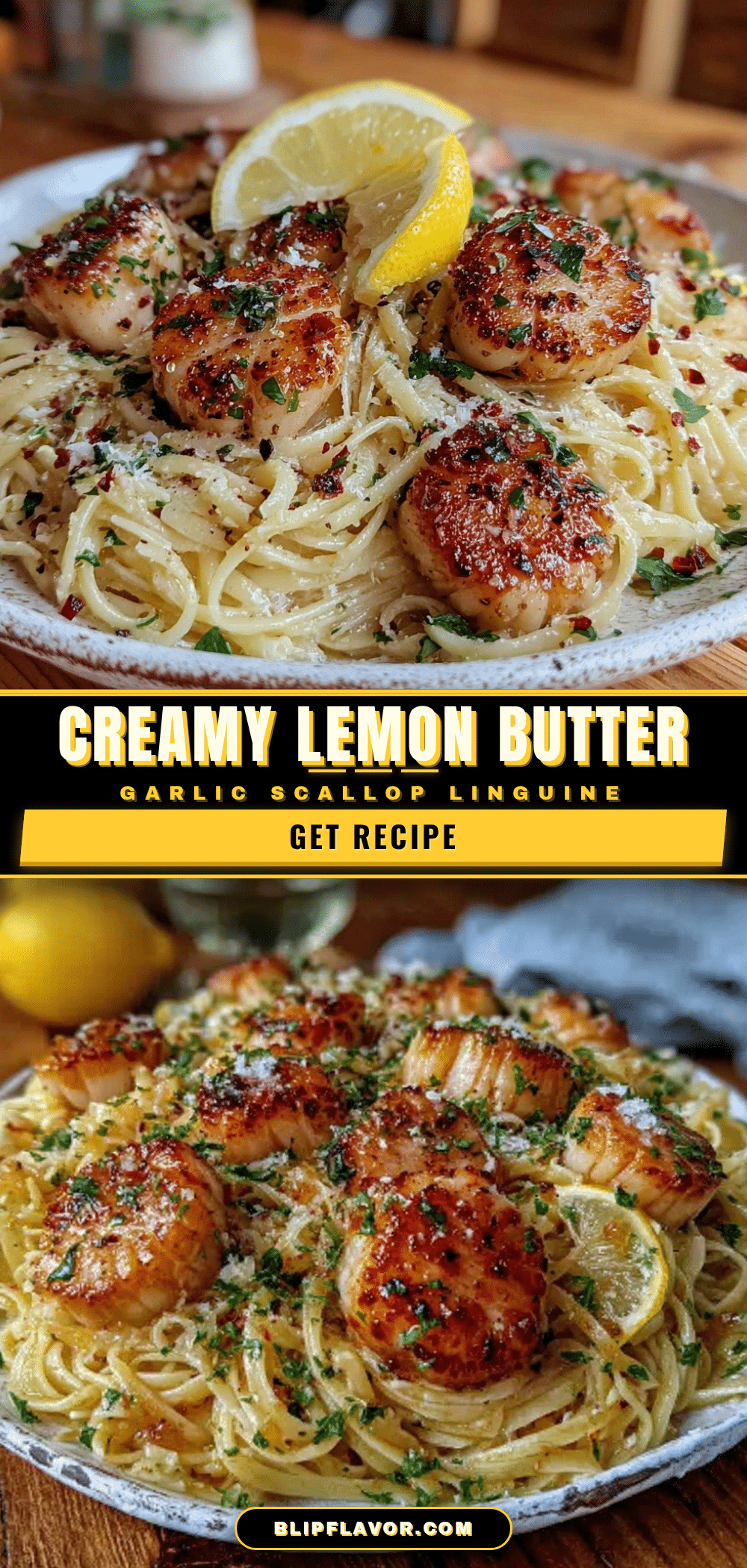 lemon butter garlic scallop linguine recipe