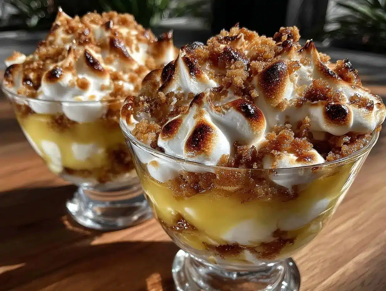 lemon meringue trifle cups preparation steps