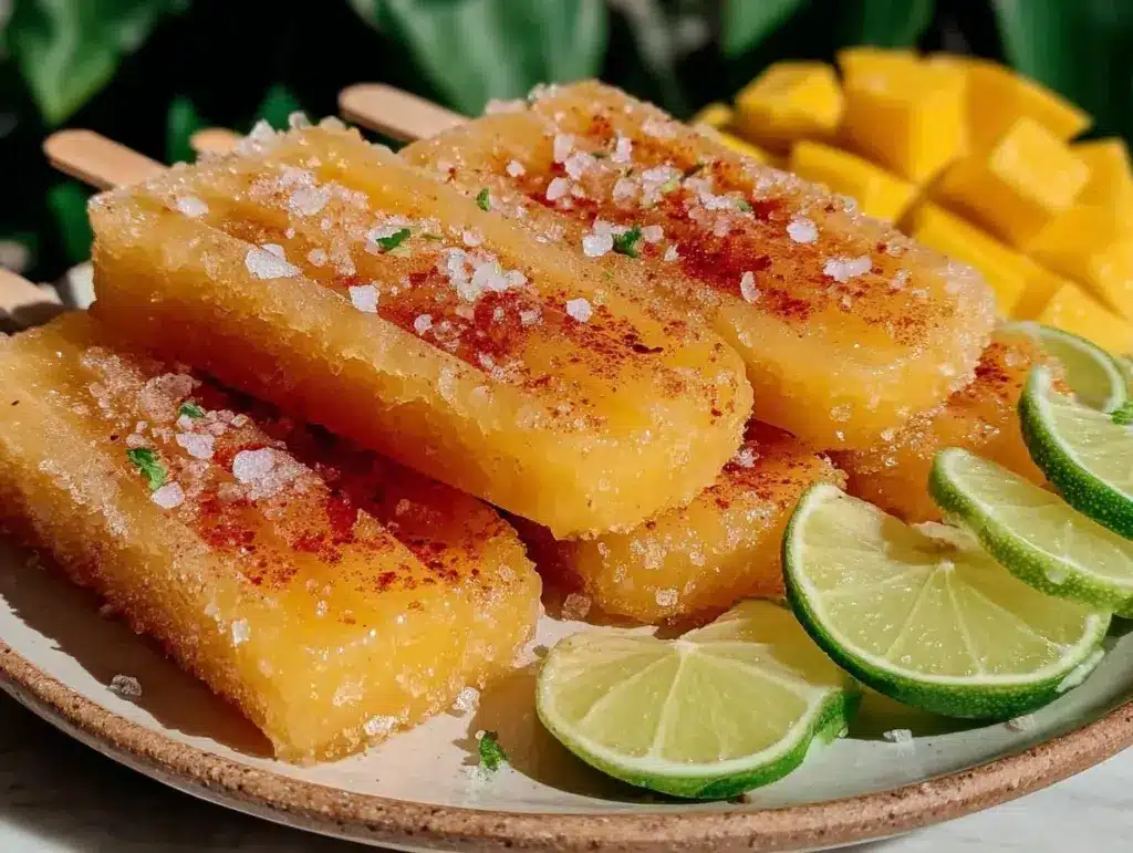 Mango Tajin Frozen Margarita Popsicle Bites - featured image