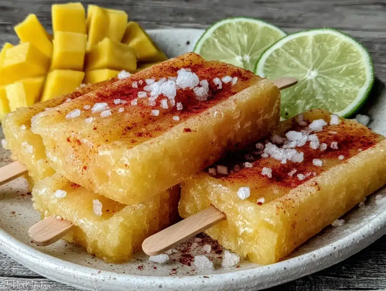 Mango Tajin Frozen Margarita Popsicle Bites preparation steps