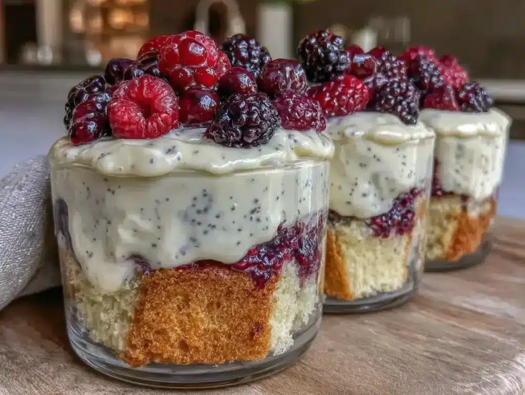 mini berry trifle cups - featured image