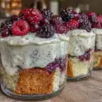 mini berry trifle cups - featured image