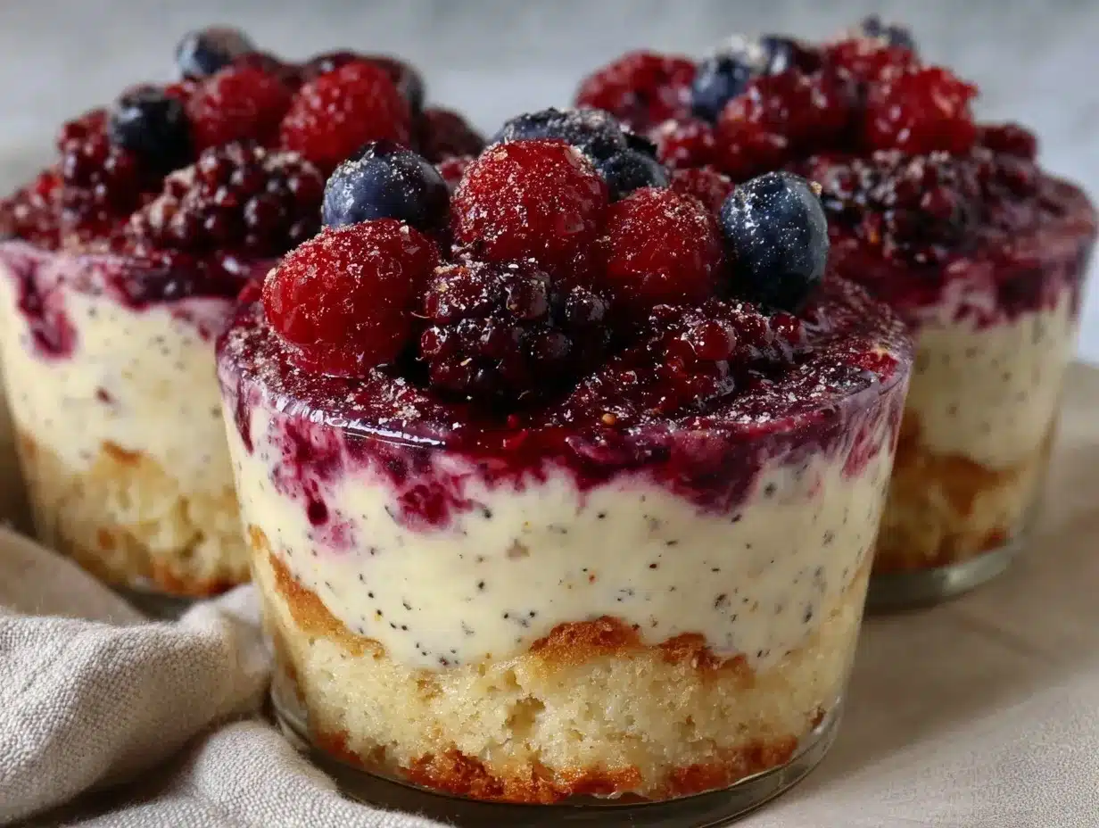 mini berry trifle cups preparation steps