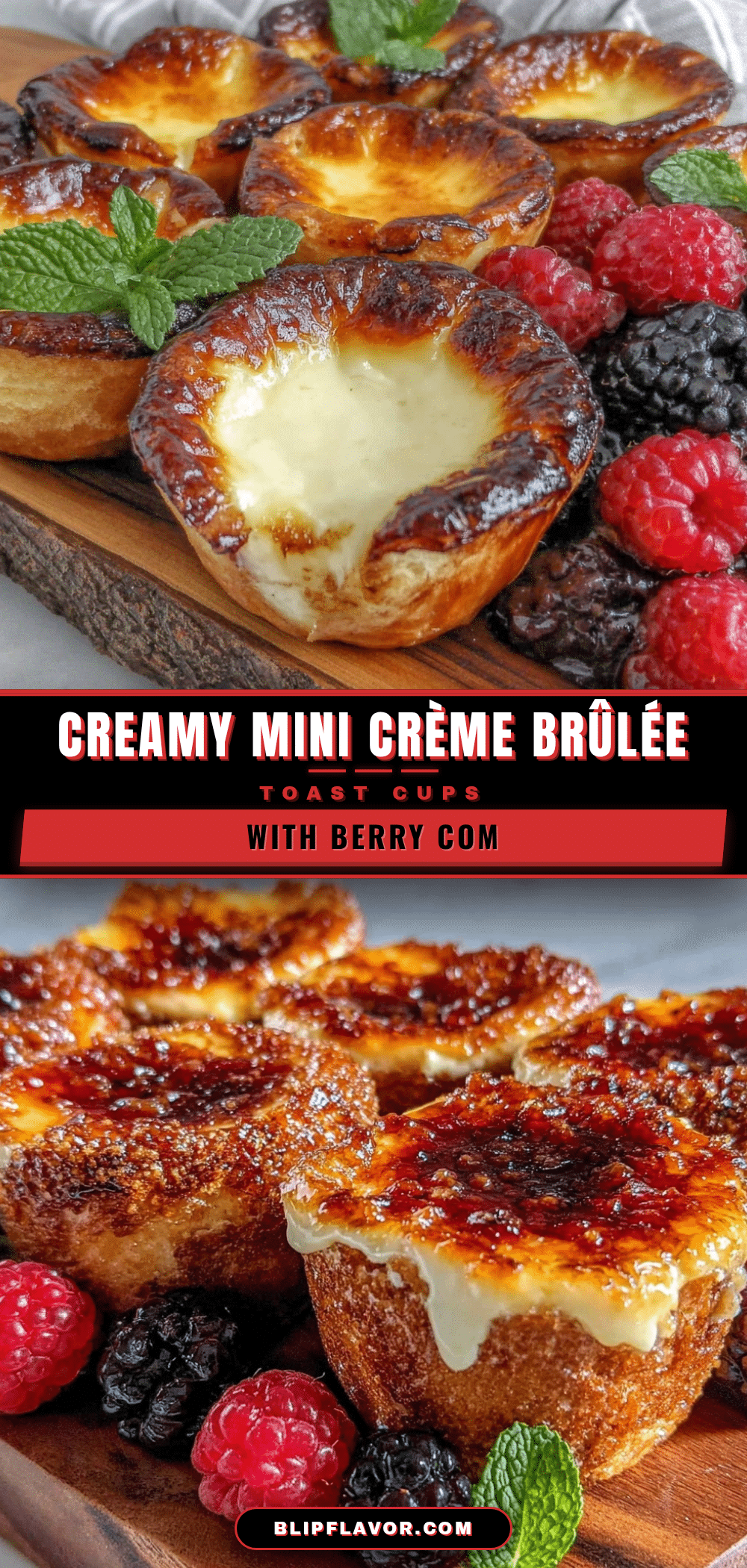 mini crème brûlée French toast cups recipe