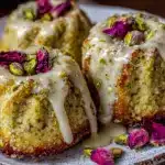 mini rosewater pistachio bundt cakes - featured image
