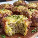mini turkey meatloaf muffins - featured image