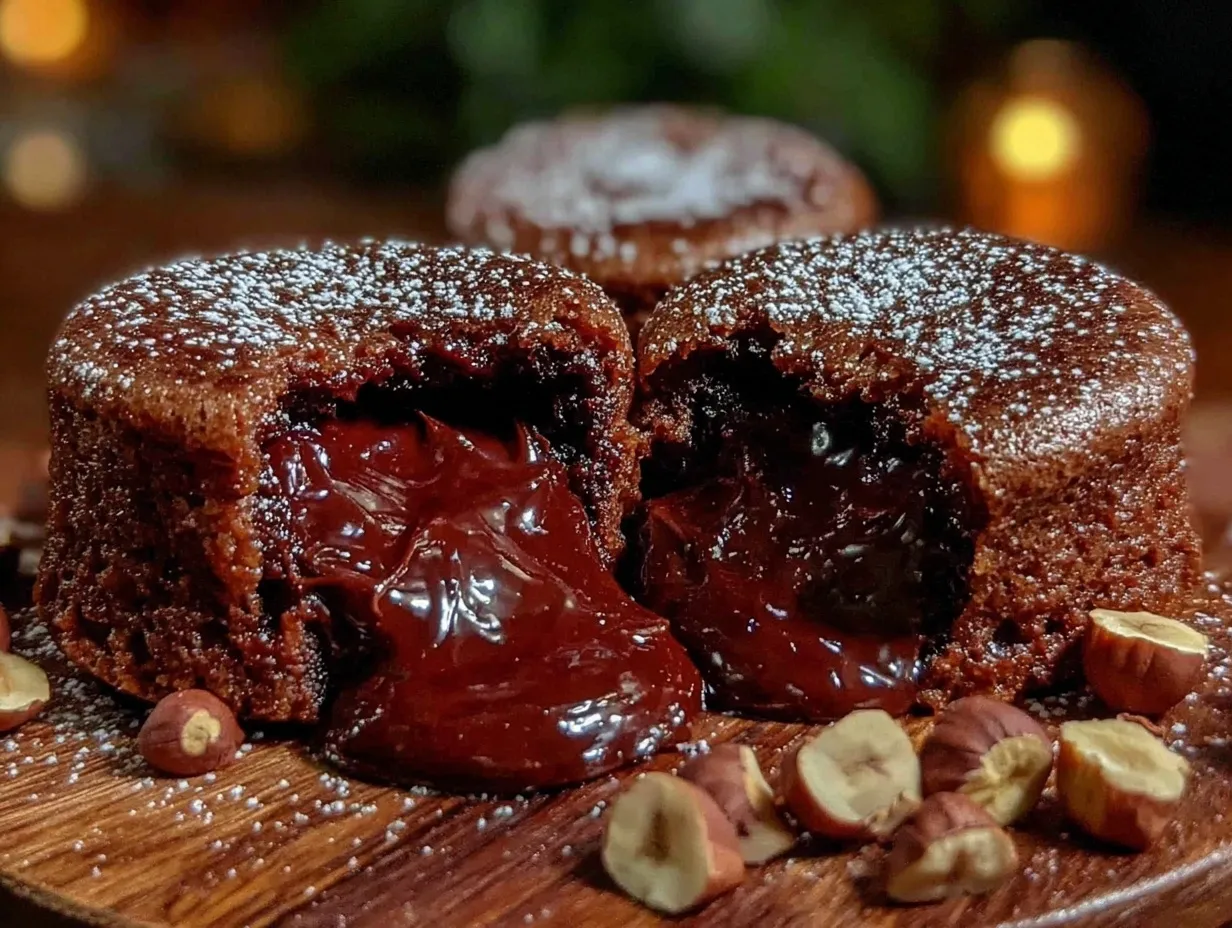 molten Nutella lava cakes without ramekins preparation steps