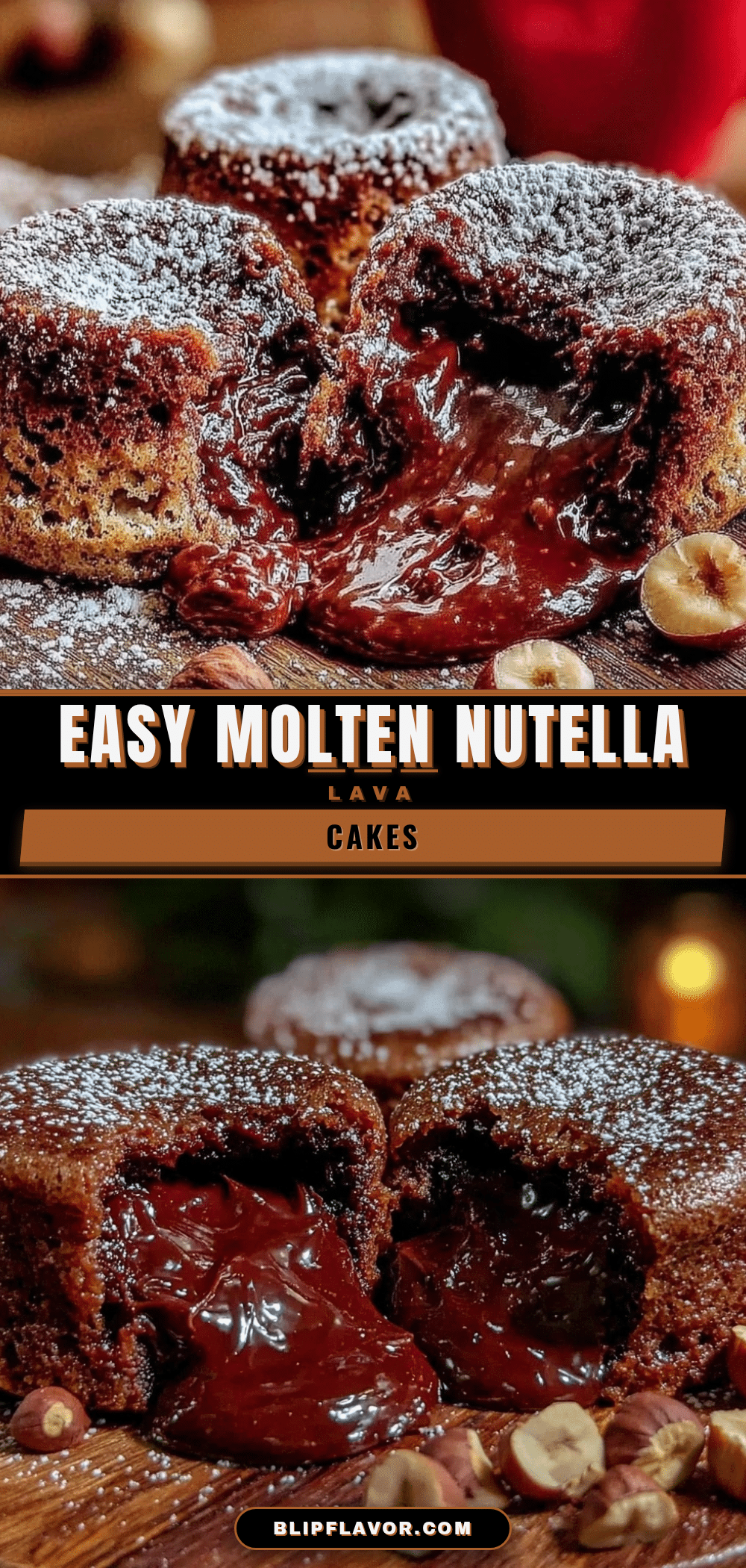 molten Nutella lava cakes without ramekins recipe