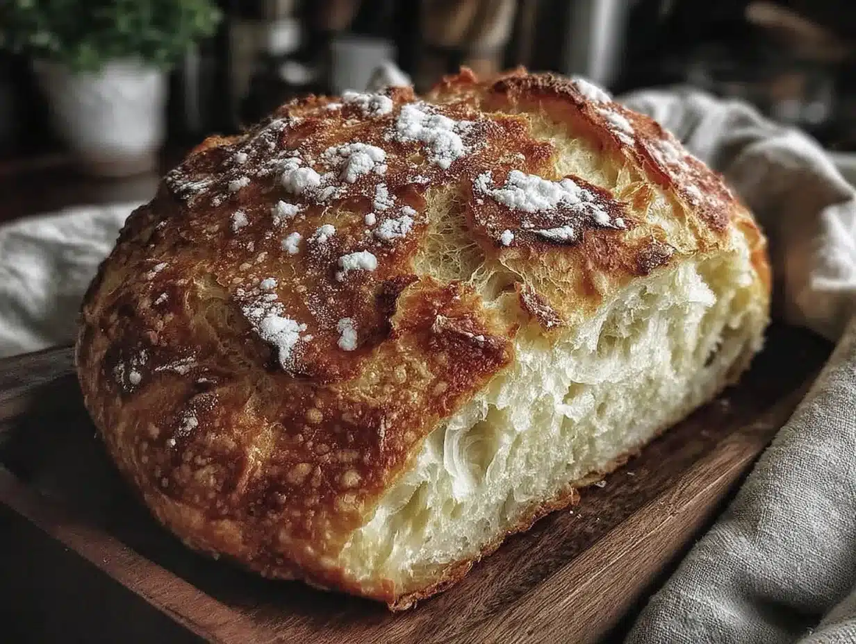 no-knead dutch oven bread preparation steps