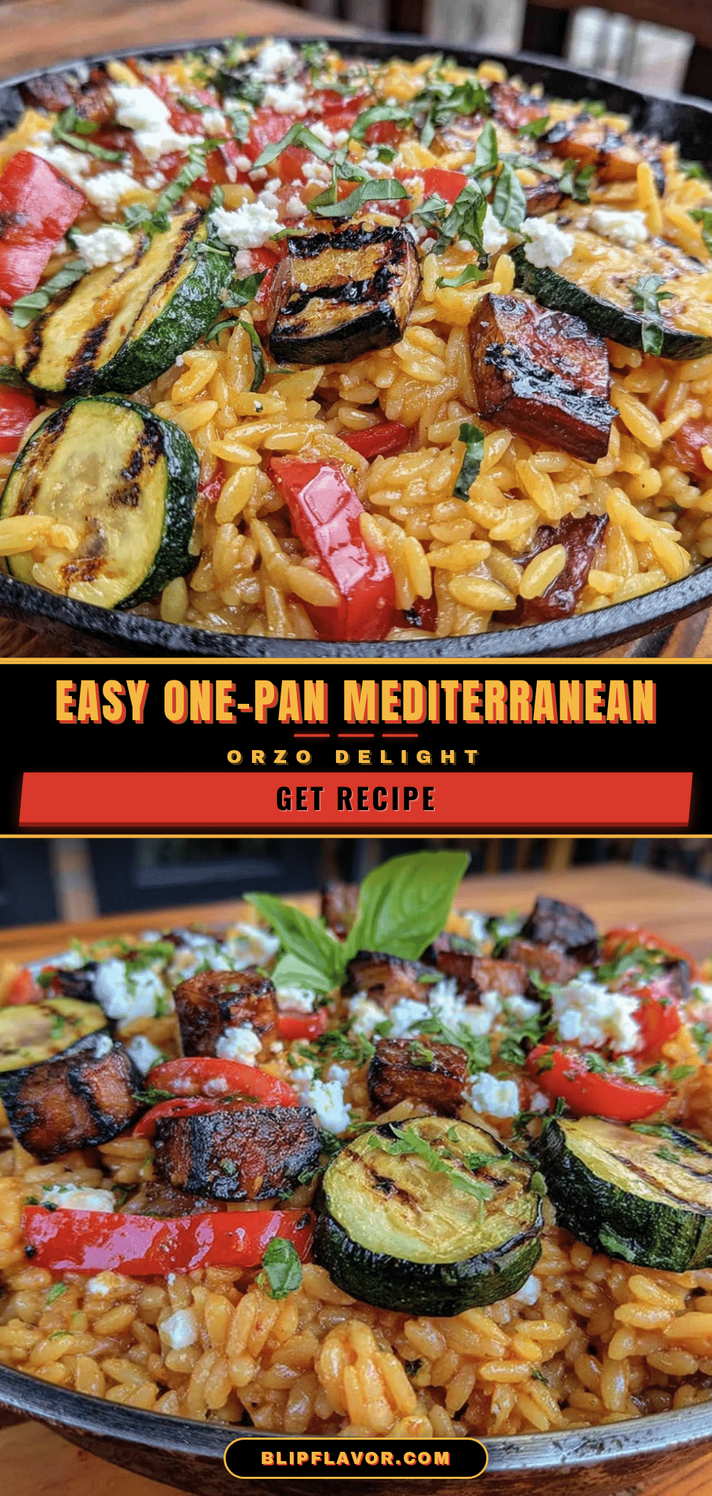 one-pan Mediterranean orzo recipe