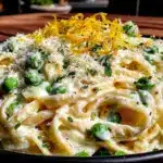 one-pan spring pea and ricotta pasta - featured image