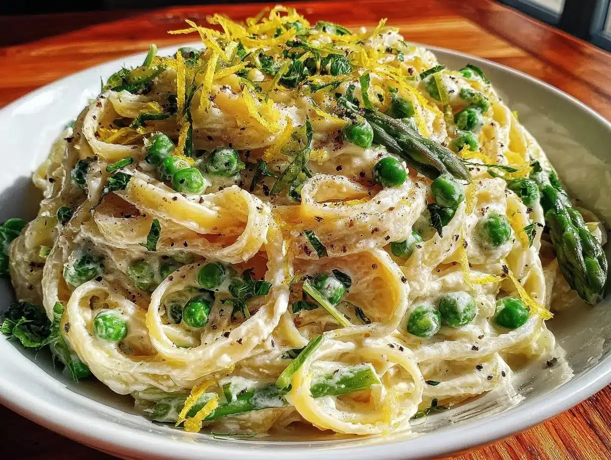 one-pan spring pea and ricotta pasta preparation steps