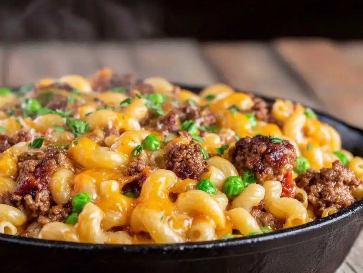 one-pot cheeseburger macaroni preparation steps