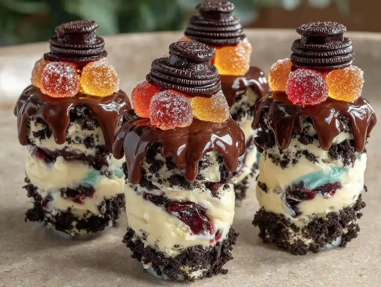 Oreo dirt cup push pops preparation steps