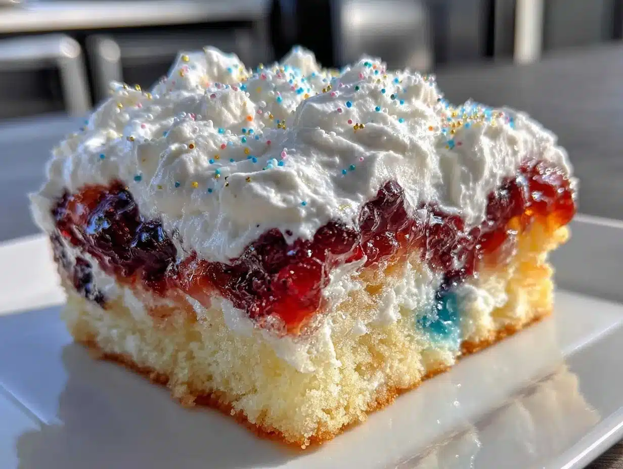 patriotic layered jello poke cake preparation steps