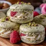 perfect pistachio raspberry macarons - featured image