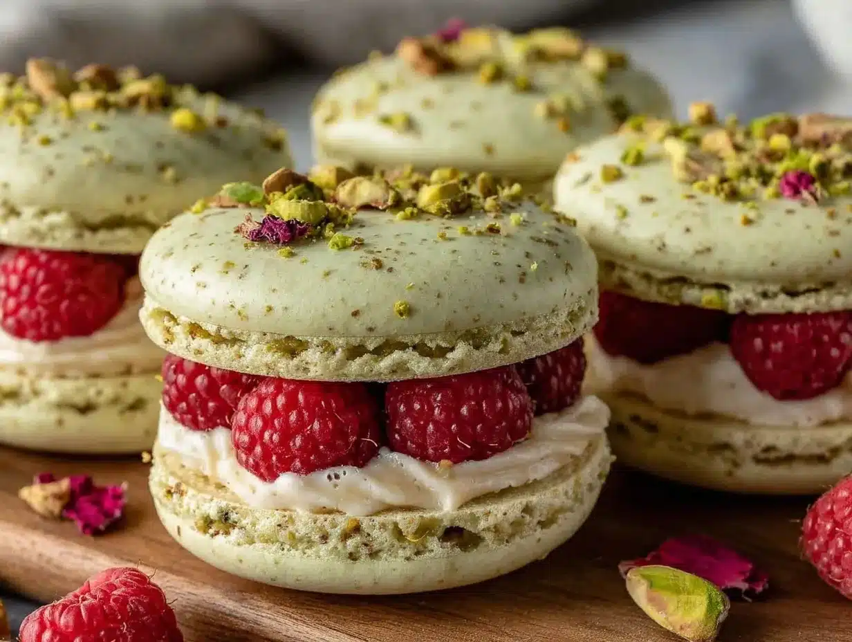 perfect pistachio raspberry macarons preparation steps