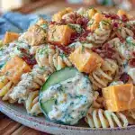 pickle lovers dill pasta salad - featured image