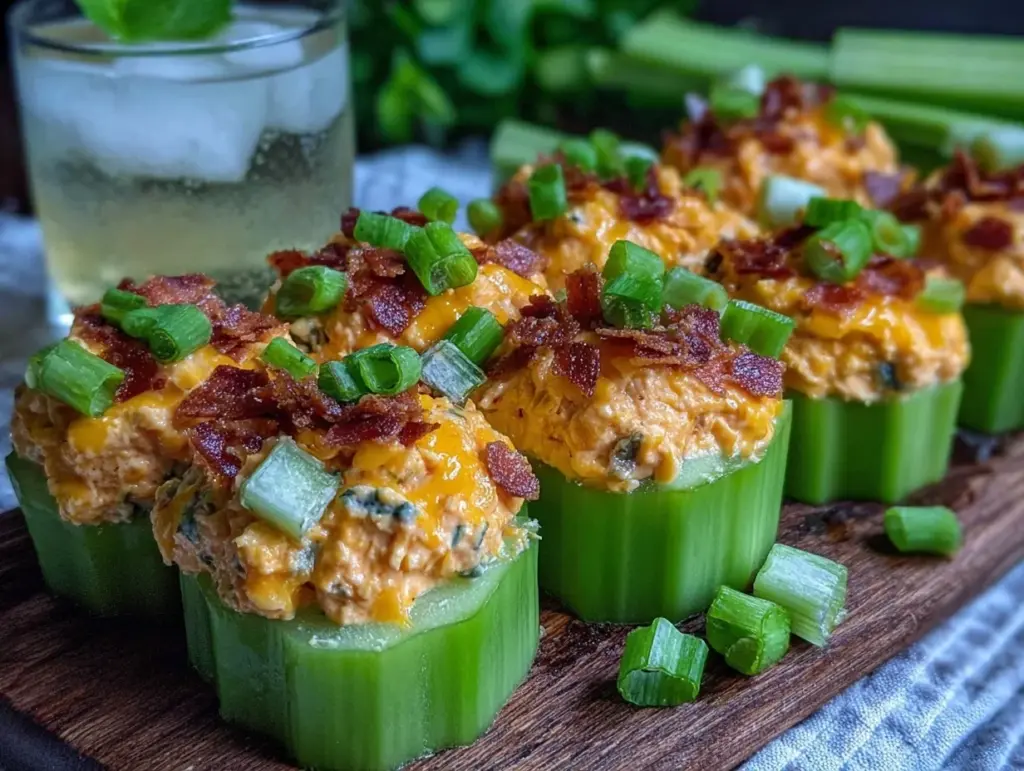 pimento cheese stuffed celery bites - featured image