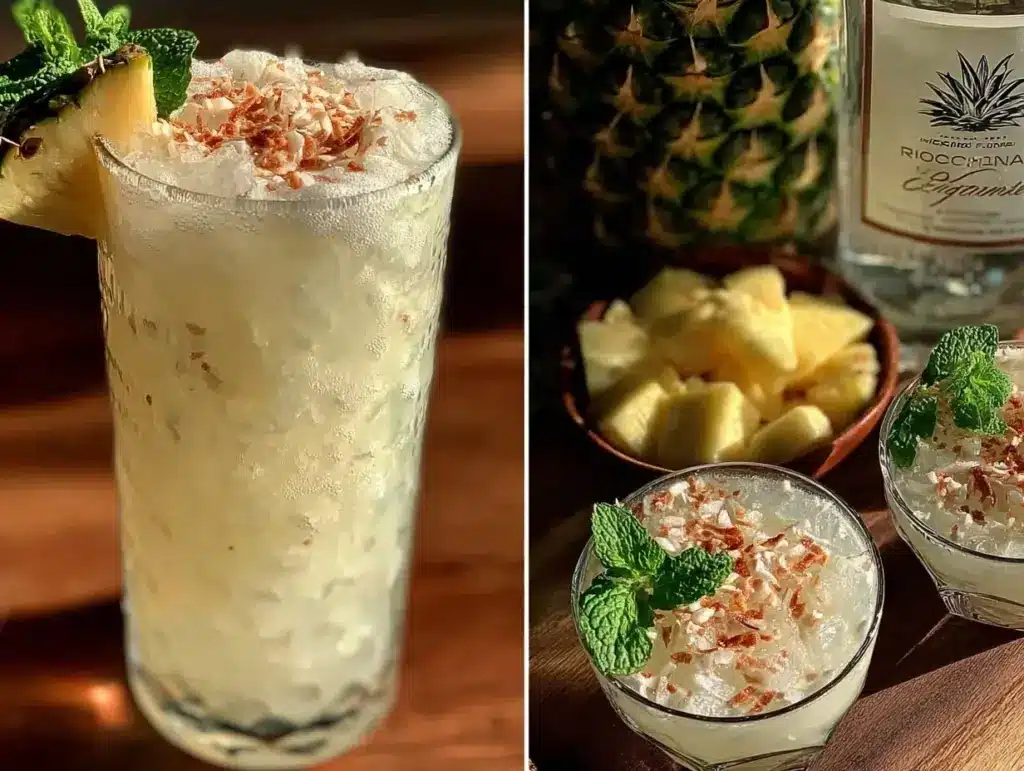 pineapple coconut refresher smoothie - featured image