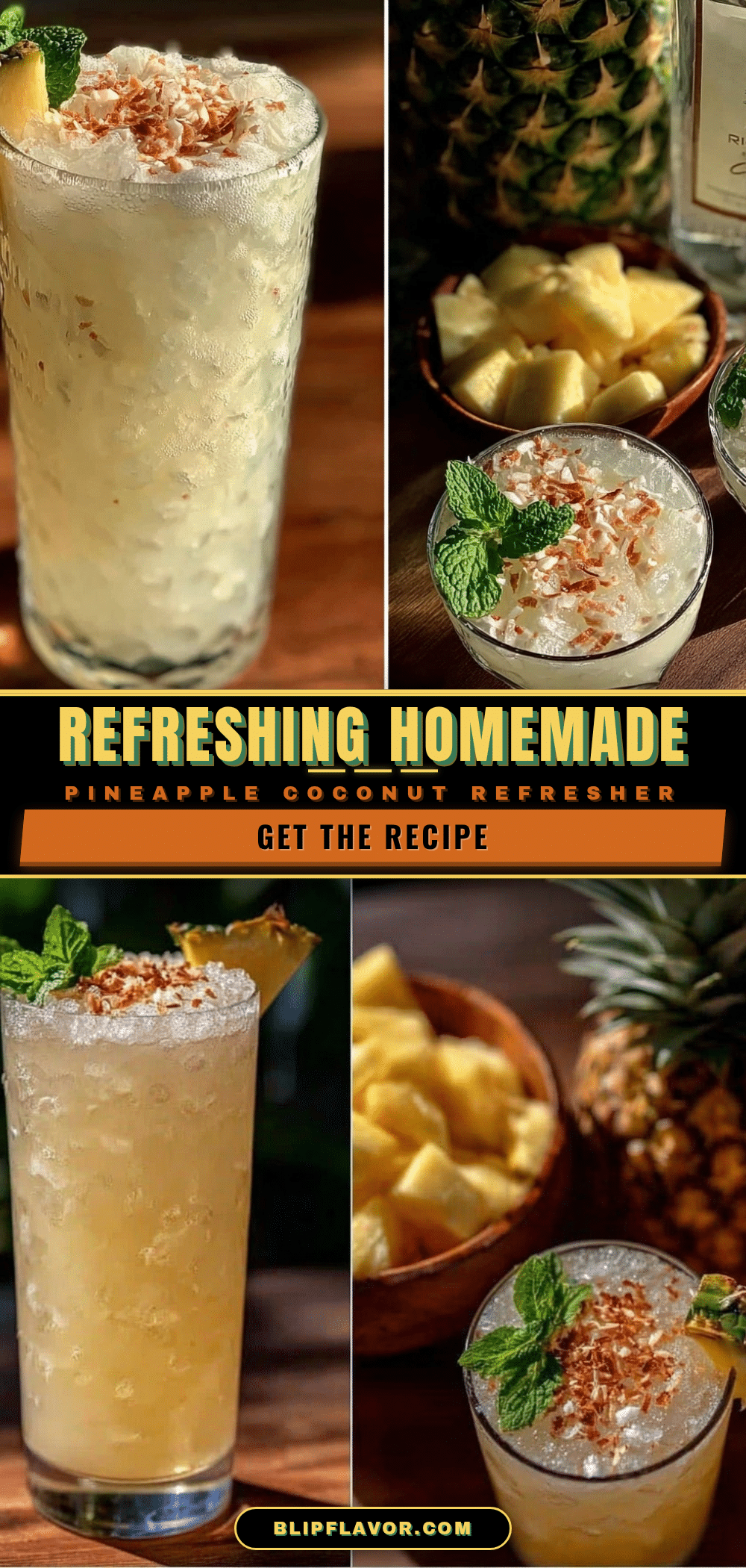 pineapple coconut refresher smoothie recipe