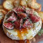 prosciutto and fig baked brie board - featured image
