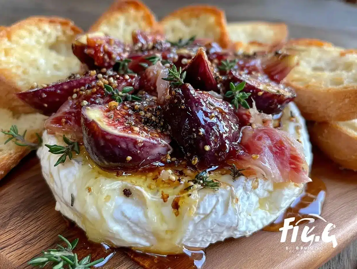 prosciutto and fig baked brie board preparation steps