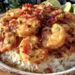 quick creamy coconut curry shrimp - featured image