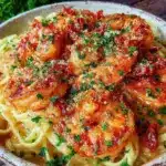 quick creamy tuscan butter shrimp - featured image